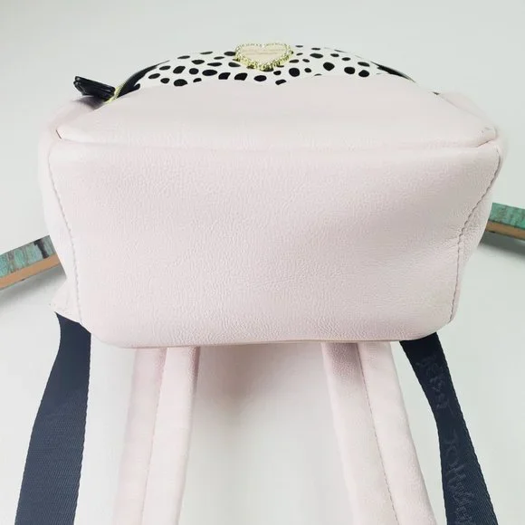 Betsey Johnson Pink Animal Print Faux Leather Mini Backpack - Picture 6 of 14